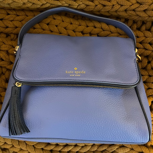 Kate Spade Periwinkle Flap Crossbody Bag with Top Handle - Picture 2 of 3